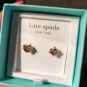 Kate Spade rose gold knot earrings